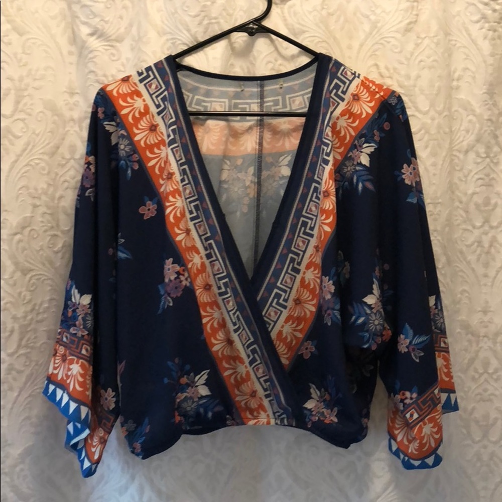 Deep V long sleeve